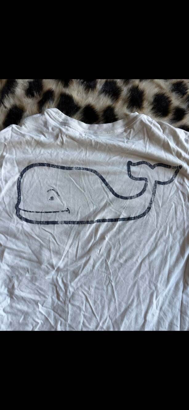 Vineyard Vines Vintage Whale Long Sleeve Pocket T-Shirt White XS